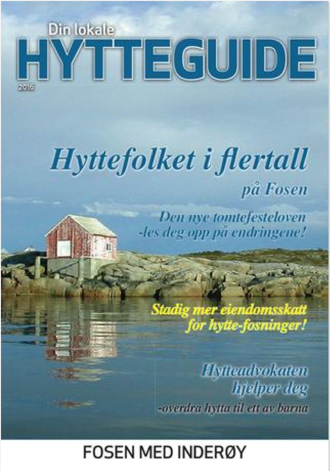 Din lokale hytteguide for Fosen og Inderøy 2016